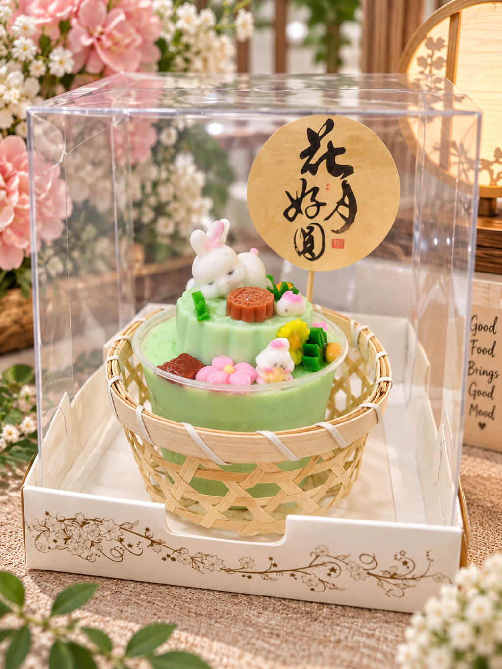 玉兔团圆篮 · 中秋燕菜蛋糕
Moon Bunny Reunion Jelly Cake