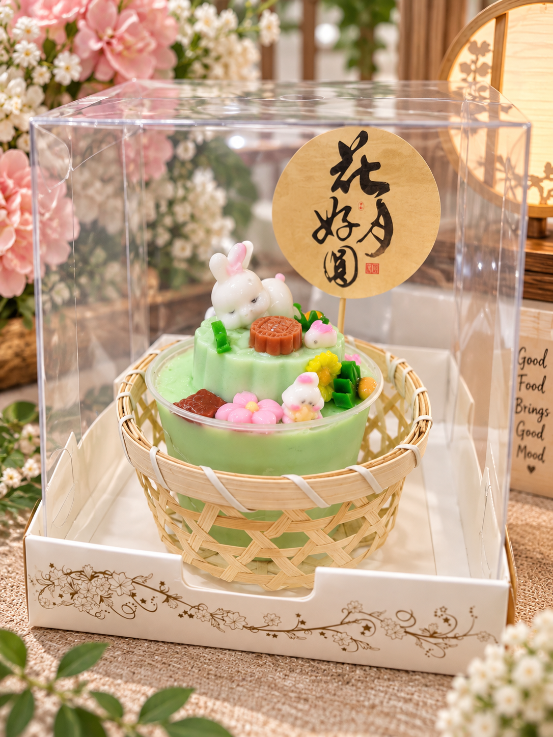 玉兔团圆篮 · 中秋燕菜蛋糕
Moon Bunny Reunion Jelly Cake