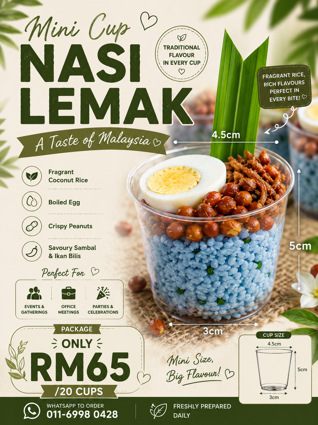 Mini Cup Nasi Lemak (20 Cups Package
