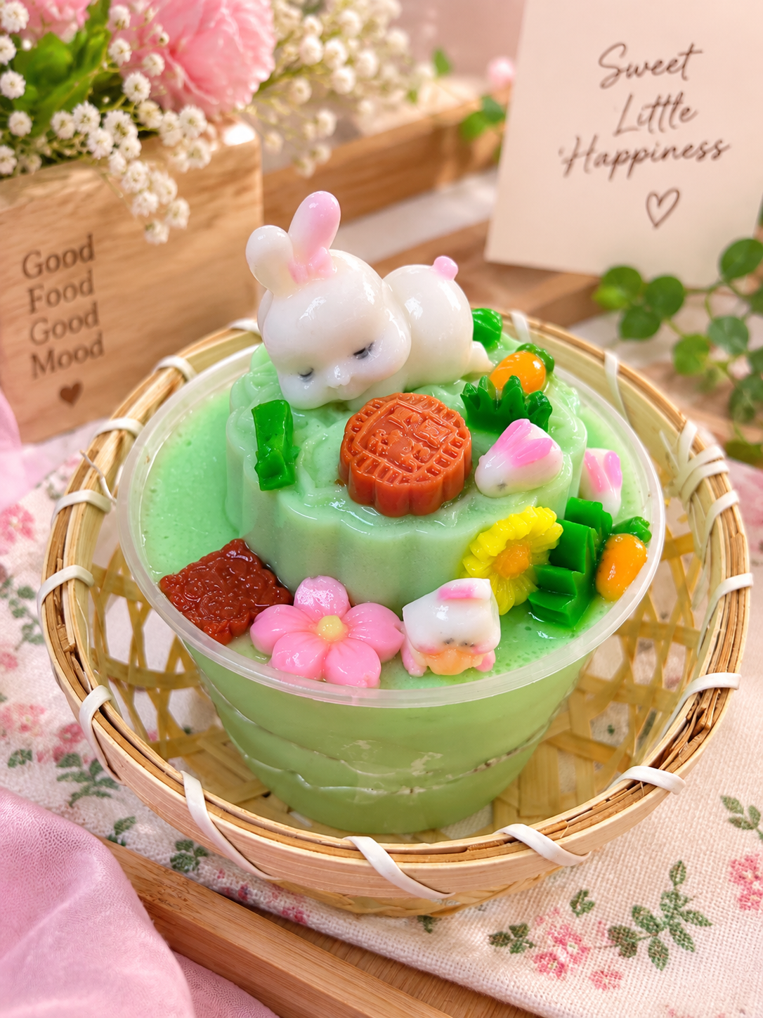 玉兔团圆篮 · 中秋燕菜蛋糕
Moon Bunny Reunion Jelly Cake
