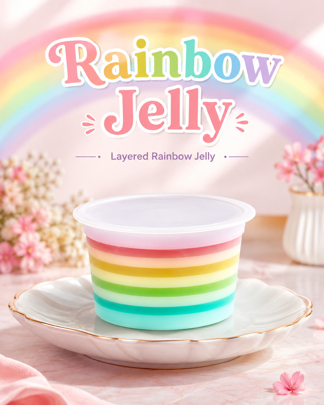 Rainbow Jelly cup