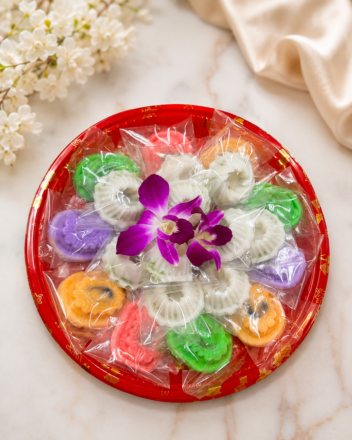 Traditional AngKu & Cendol Jelly Platter (20pcs)