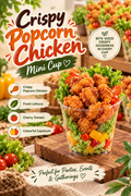 Crispy Popcorn Chicken Mini Cup – Party Package