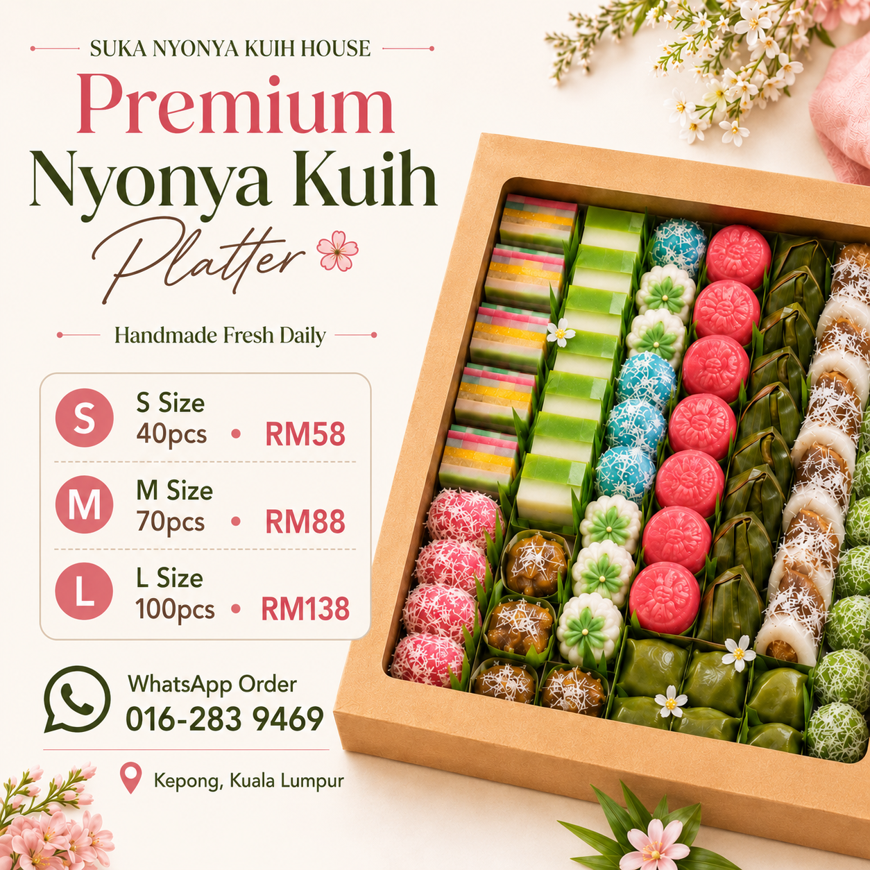 Premium Nyonya Kuih Platter